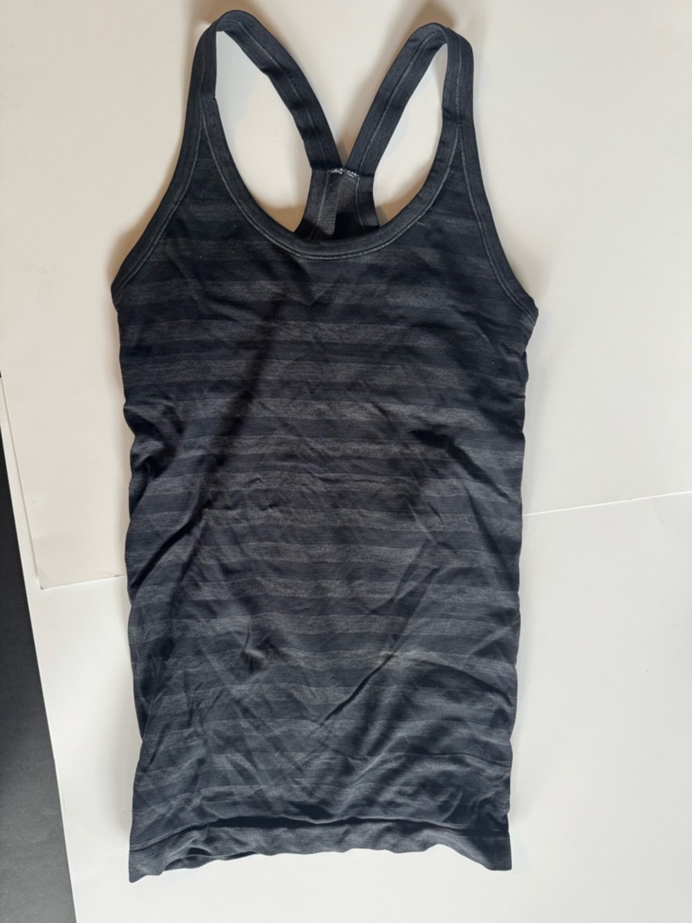 Lululemon Black Striped Racerback Tank Top size 4